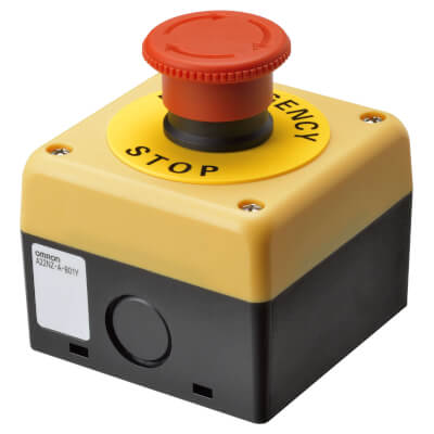 A22NE-M-P202-N-B Công tắc dừng khẩn Omron có hộp 1 A22NE M P202 N B