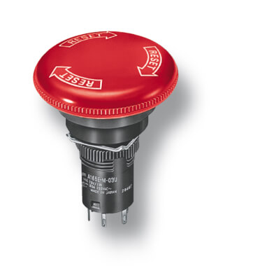 A165E-S-02 Công tắc dừng khẩn phi 16 Omron 1 A165E LS 24D 01